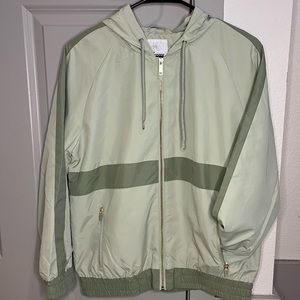 Sage green windbreaker jacket